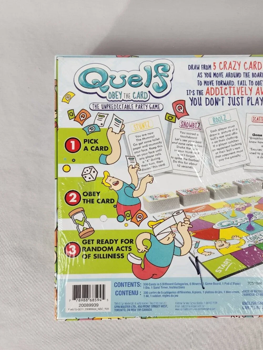 Quelf Board Game Obey The Card Unpredictable Party Game Fun for 16+ New Sealed